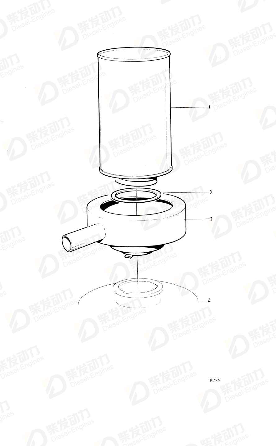 VOLVO Gasket kit, recondition 875838 Drawing